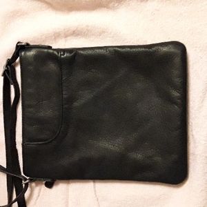 Black leather Margot crossbody bag